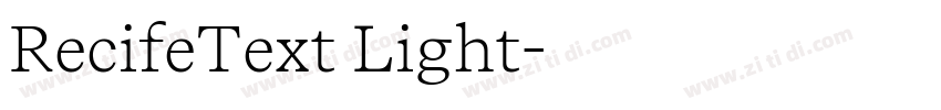 RecifeText Light字体转换